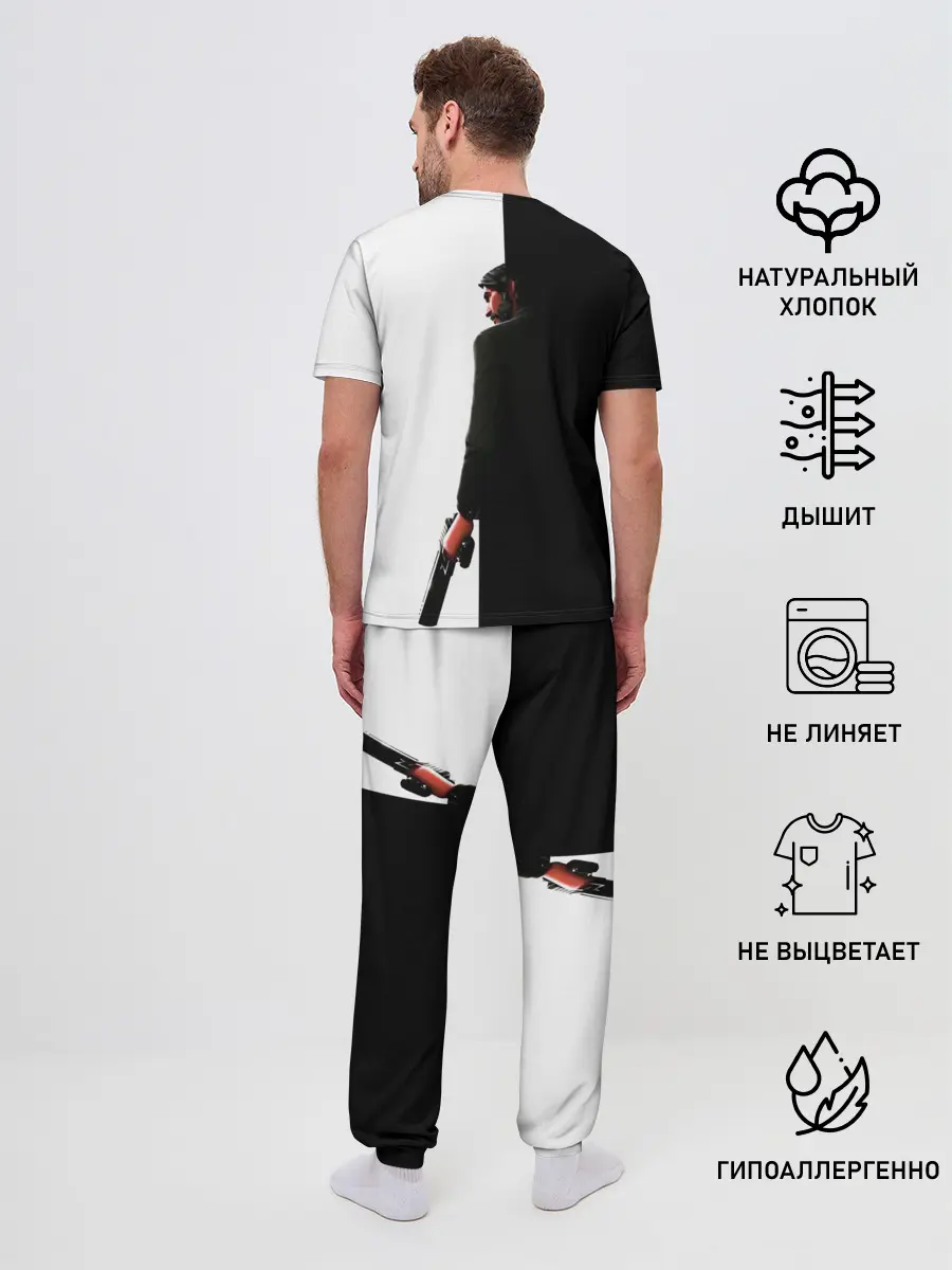 Мужская пижама с брюками / The Reaper Half Black Fortnite