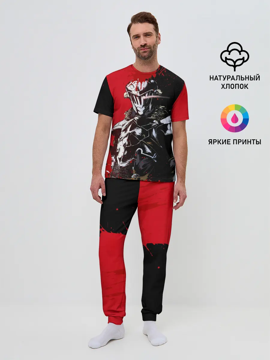 Мужская пижама с брюками / Goblin Slayer red and black
