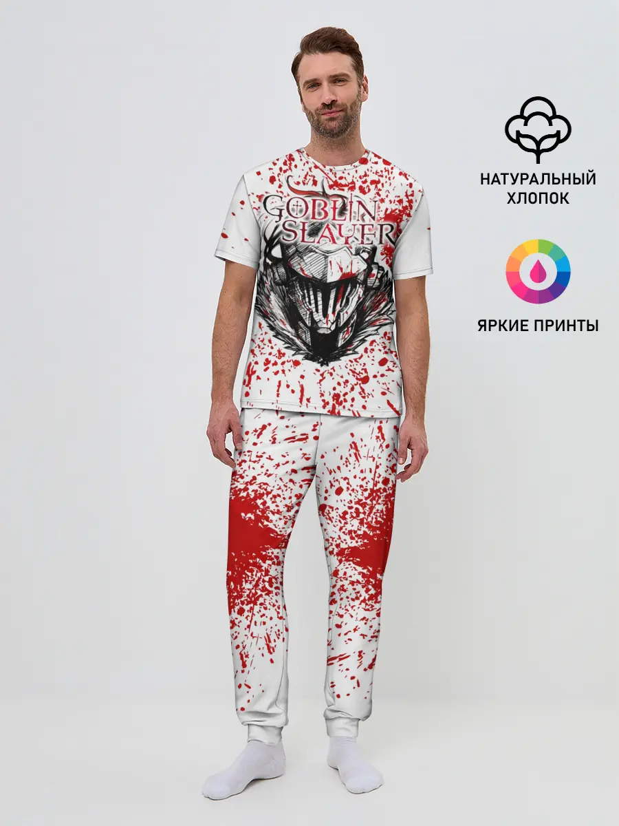 Мужская пижама с брюками / Goblin Slayer blood spots