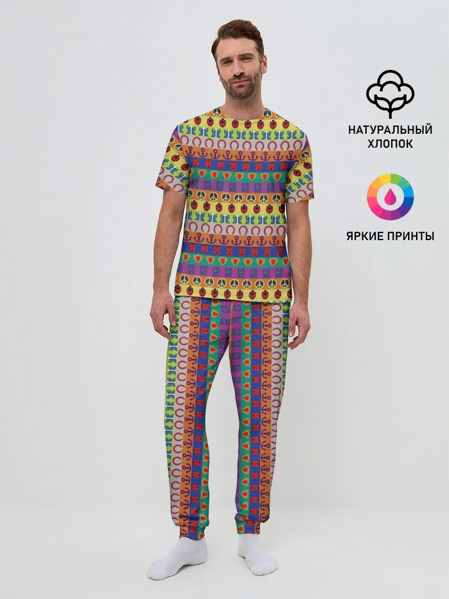 Мужская пижама с брюками / JoJos Bizarre Adventure Logo