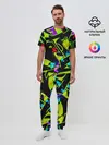 Мужская пижама с брюками / Кислотное Граффити