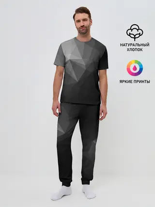 Мужская пижама с брюками / Poly Abstract