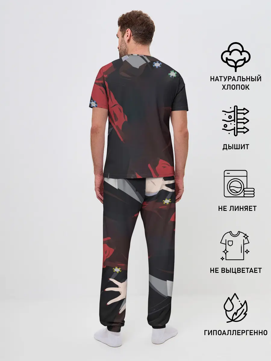 Мужская пижама с брюками / Kakegurui падает