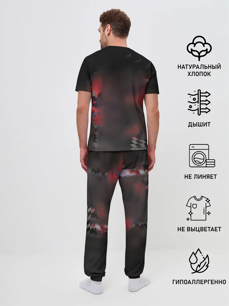 Мужская пижама с брюками / Kakegurui шахматная доска