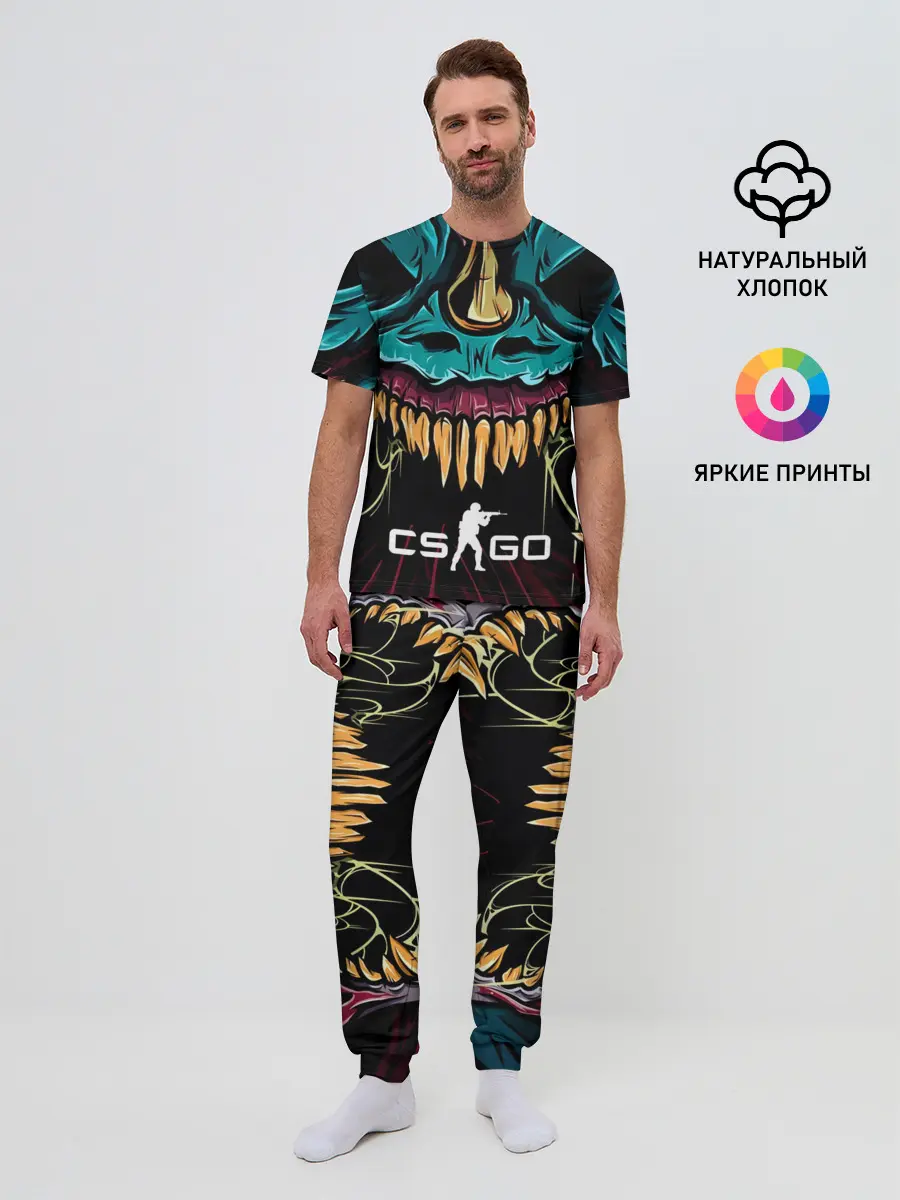 Мужская пижама с брюками / CS GO hyper beast skin