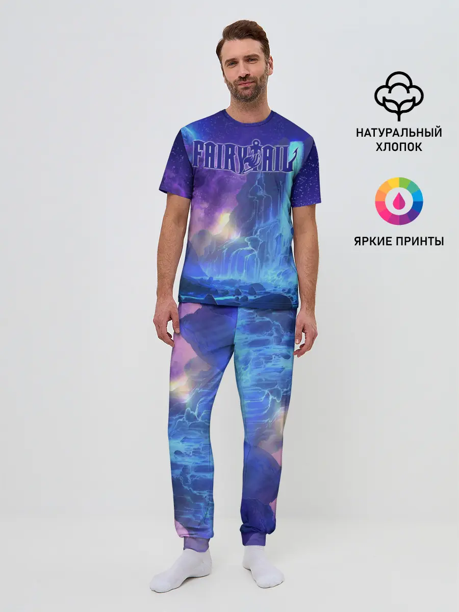 Мужская пижама с брюками / Водопад Фейри Тейл