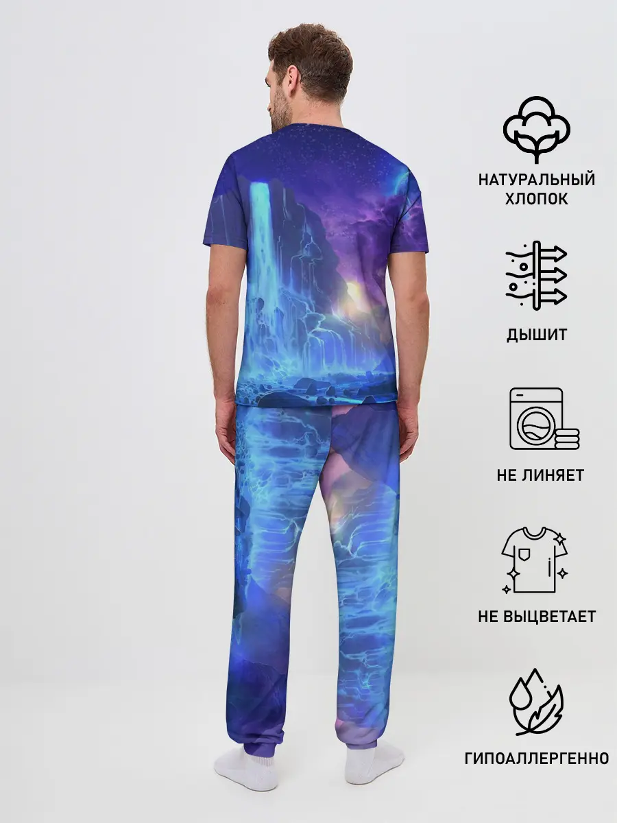 Мужская пижама с брюками / Водопад Фейри Тейл