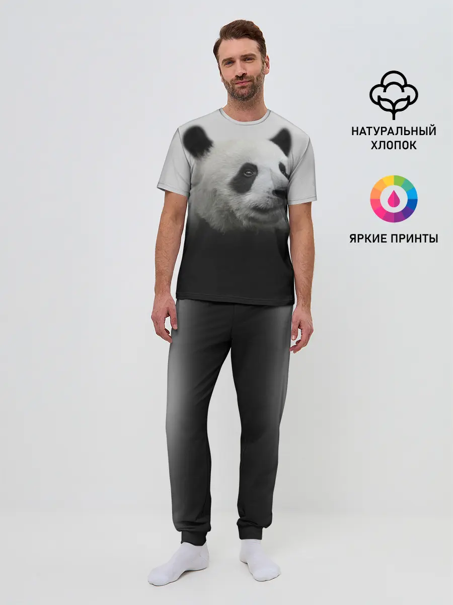 Мужская пижама с брюками / Панда