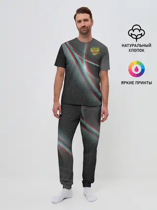 Мужская пижама с брюками / RUSSIA.