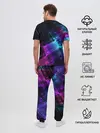 Мужская пижама с брюками / Неоновая абстракция