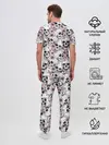 Мужская пижама с брюками / Черепа в цветах