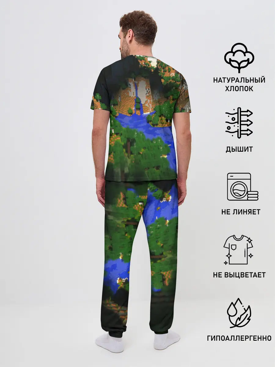 Мужская пижама с брюками / Minecraft