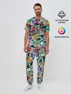 Мужская пижама с брюками / Стикерпак