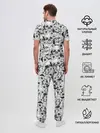 Мужская пижама с брюками / Черепа в цветах