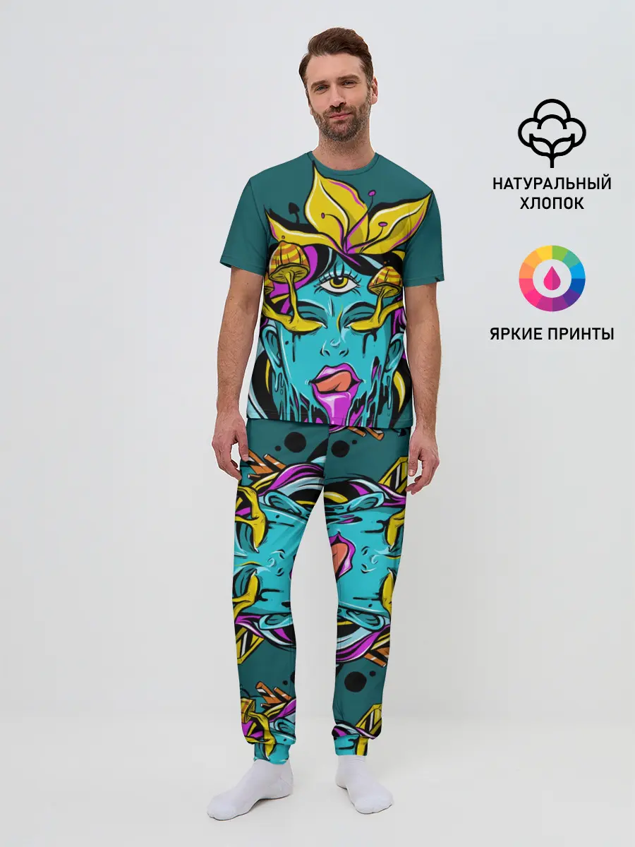 Мужская пижама с брюками / Девушка трип