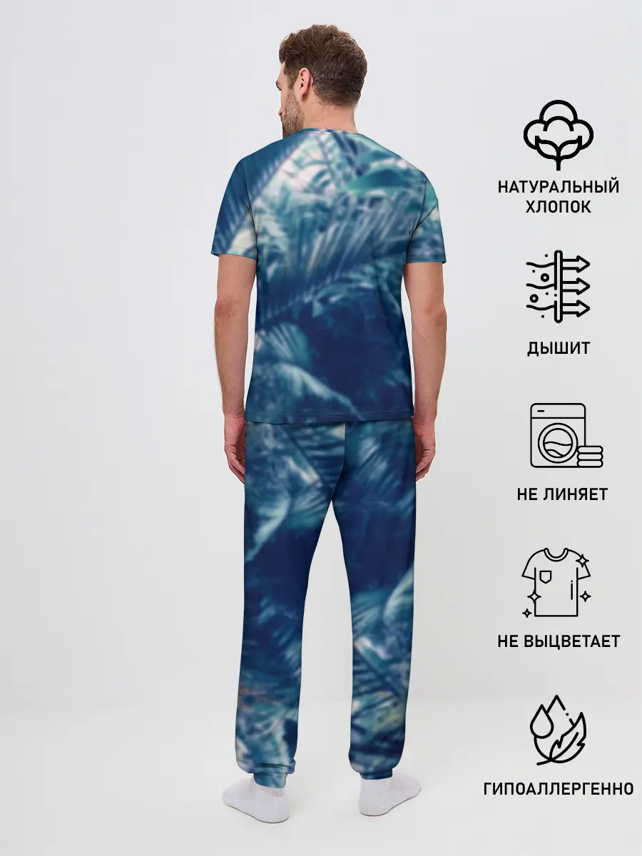 Мужская пижама с брюками / Попугай