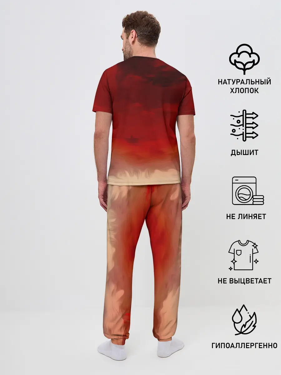 Мужская пижама с брюками / Огненная Лиса