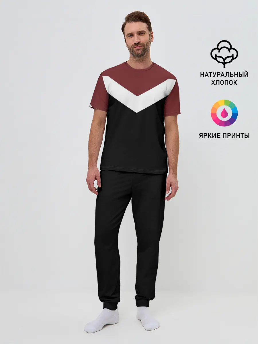 Мужская пижама с брюками / Простота