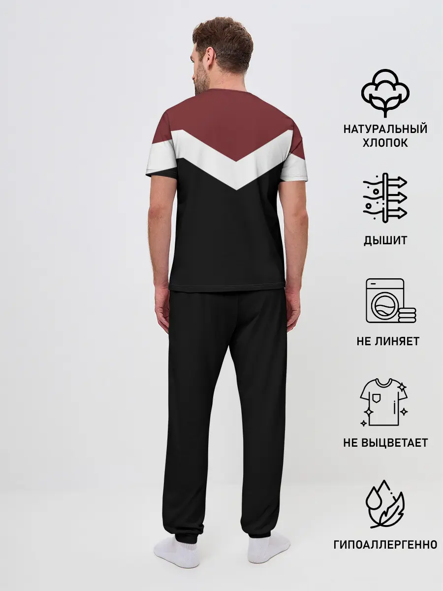 Мужская пижама с брюками / Простота