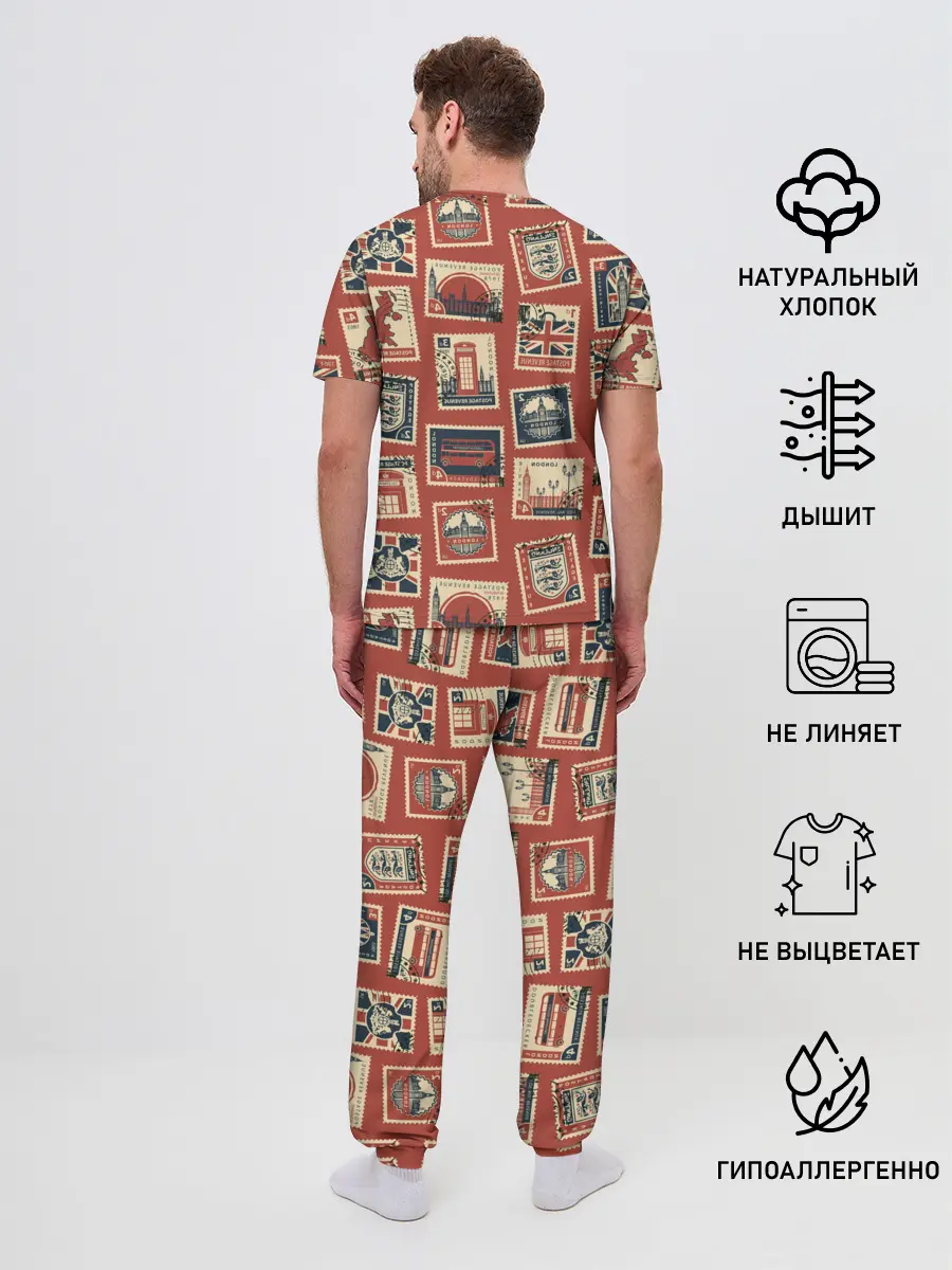 Мужская пижама с брюками / Марки Великобритании