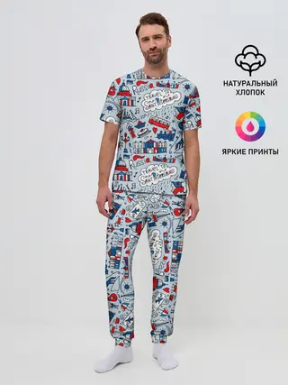 Мужская пижама с брюками / Travel to Saint Petersburg