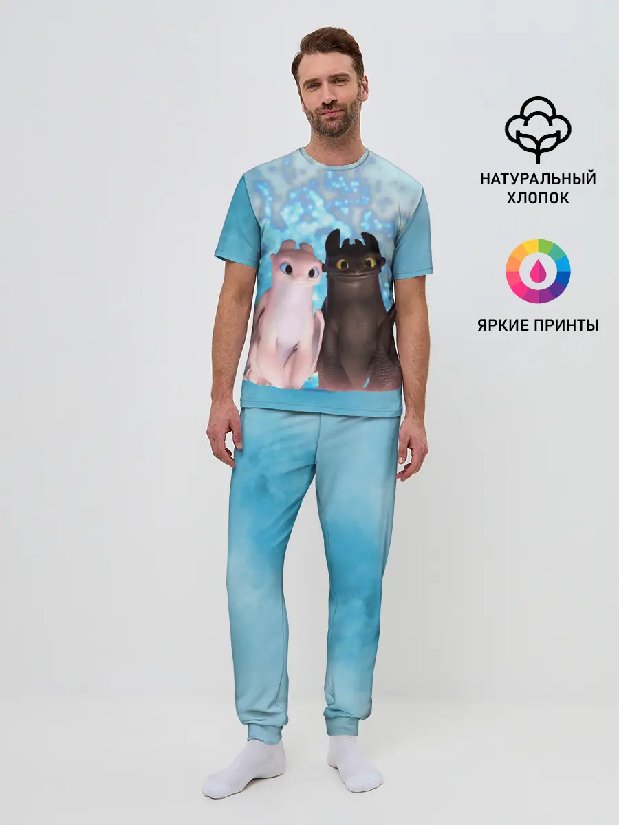 Мужская пижама с брюками / ночная фурия