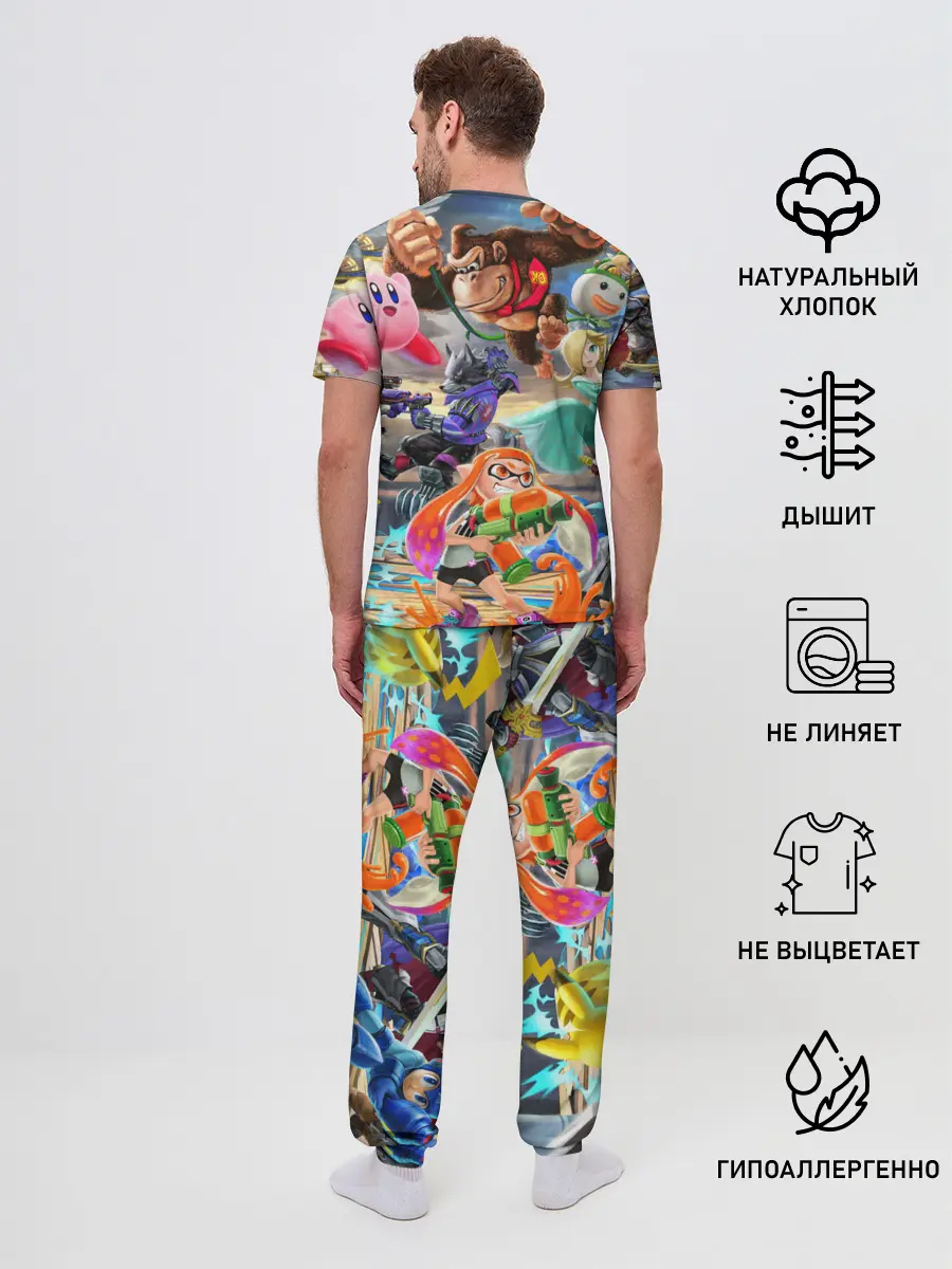 Мужская пижама с брюками / Super Smash Bros ultimate
