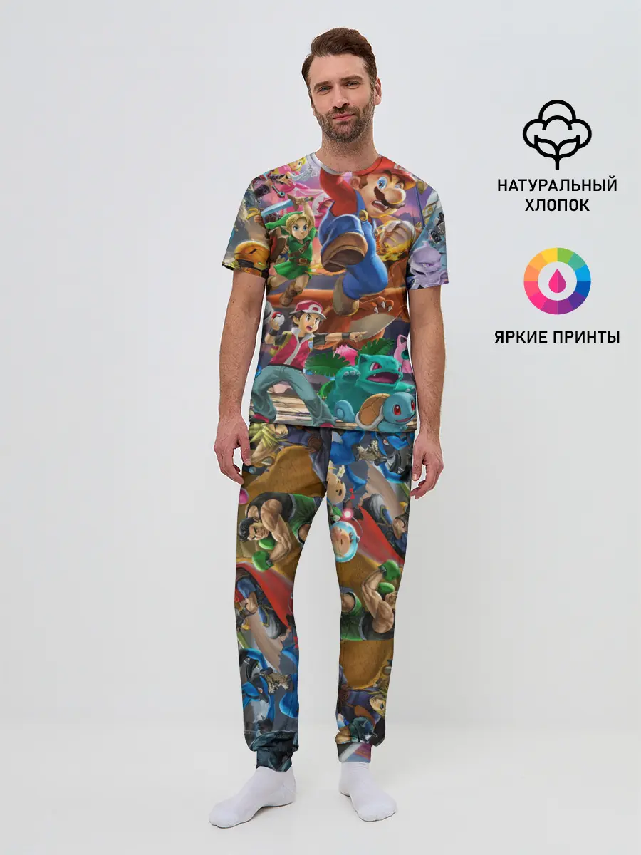 Мужская пижама с брюками / Super Smash Bros ultimate