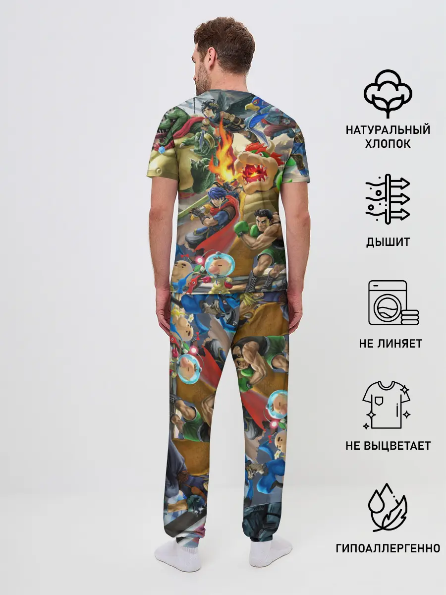 Мужская пижама с брюками / Super Smash Bros ultimate
