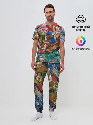 Мужская пижама с брюками / Super Smash Bros ultimate