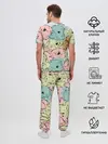 Мужская пижама с брюками / Акварельные Зайки