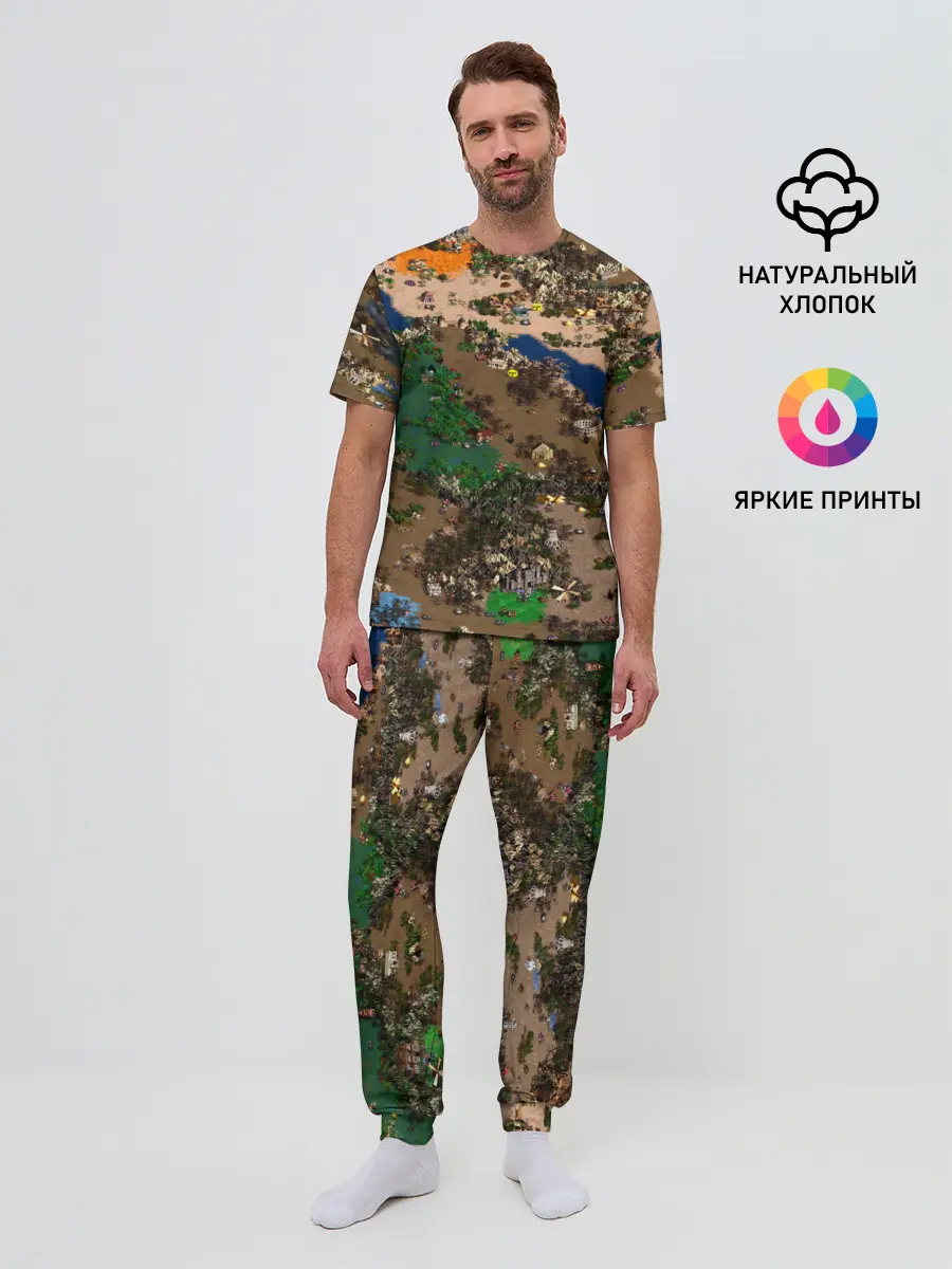 Мужская пижама с брюками / Heroes style HD