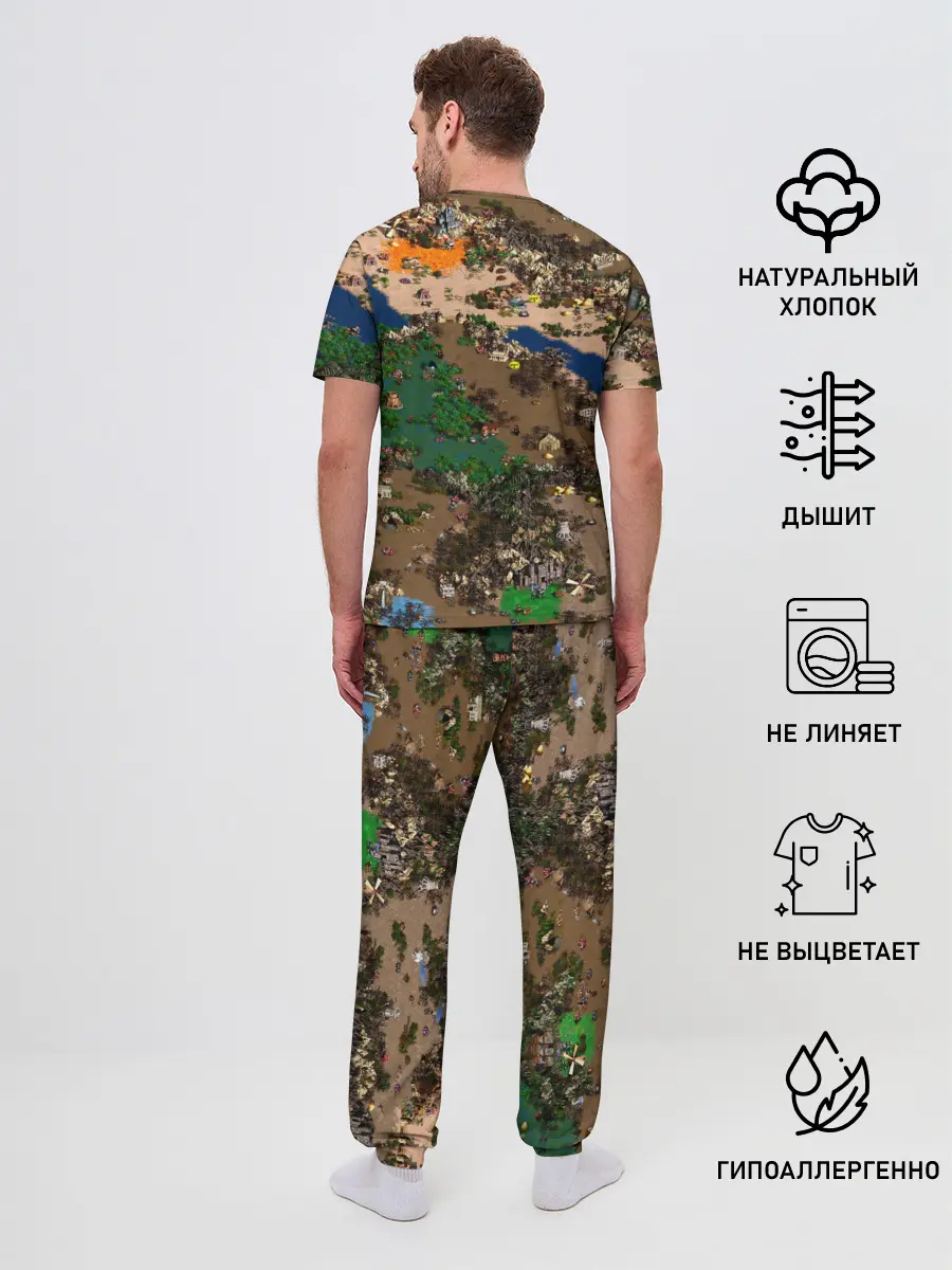 Мужская пижама с брюками / Heroes style HD