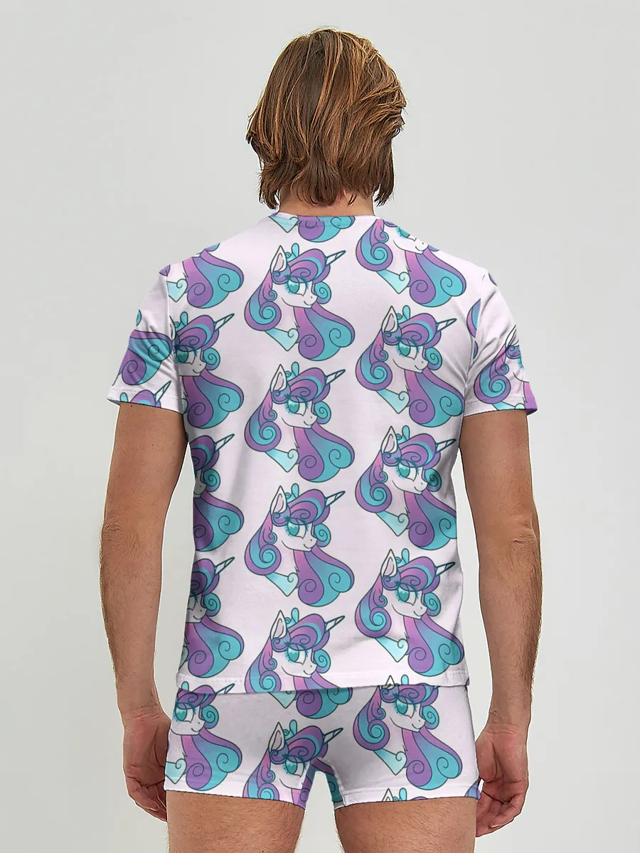 Мужские трусы с футболкой / Пони узор