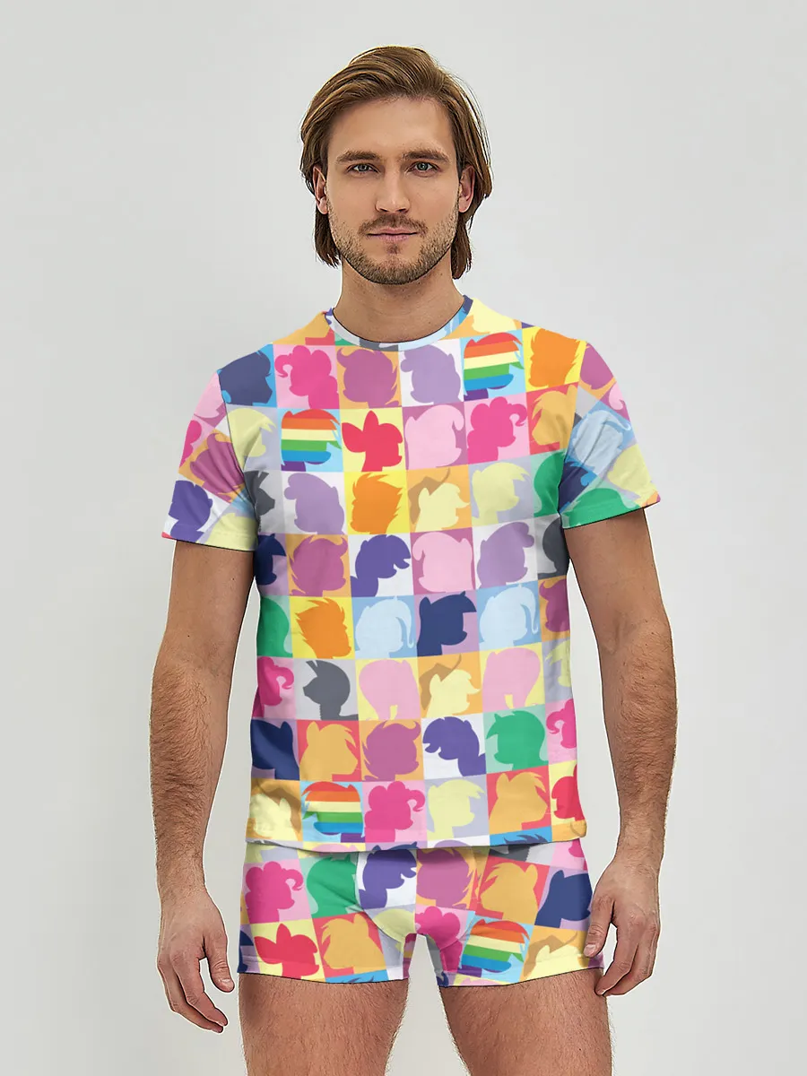 Мужские трусы с футболкой / Команда пони