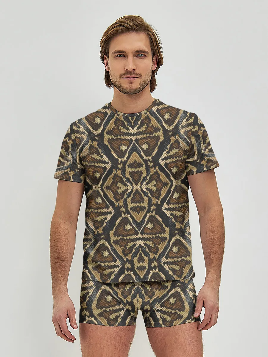 Мужские трусы с футболкой / Змеиная кожа