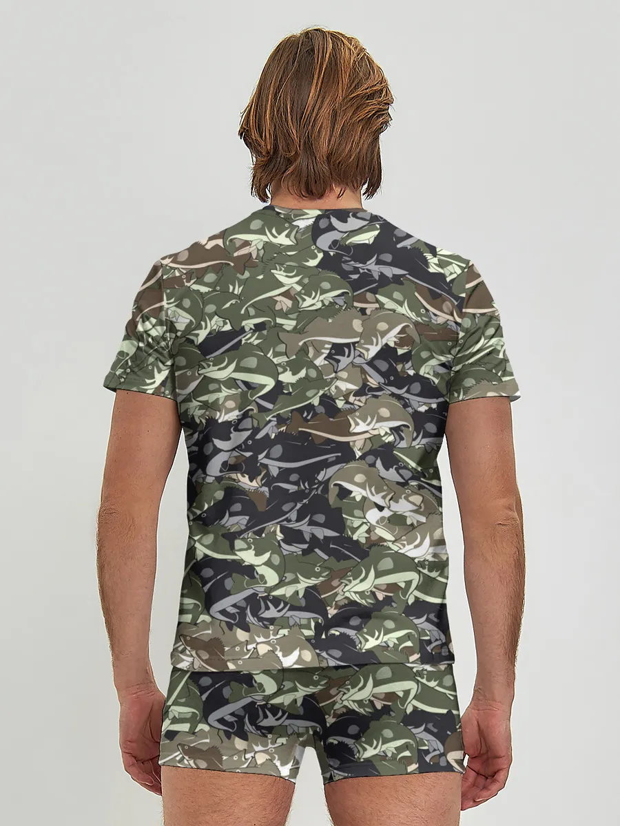 Мужские трусы с футболкой / Камуфляж для рыбака