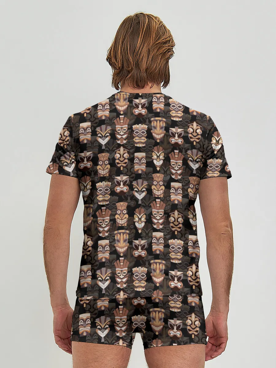 Мужские трусы с футболкой / МАСКИ ТИКИ ГАВАЙИ ПАТТЕРН