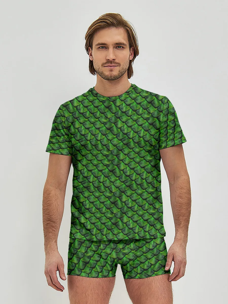 Мужские трусы с футболкой / Reptile Scales