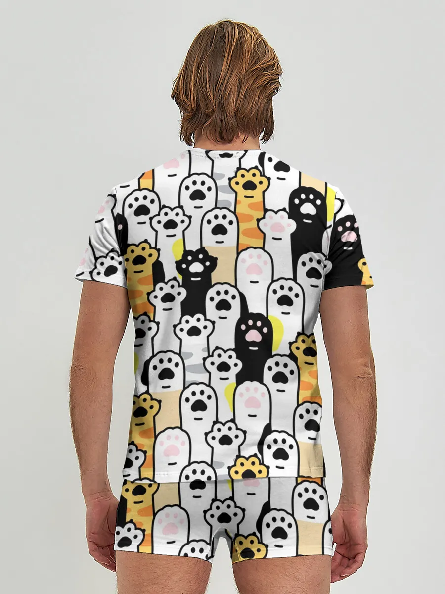 Мужские трусы с футболкой / КОШАЧИЬ ЛАПЫ