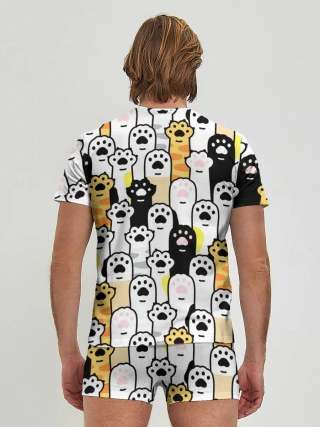 Мужские трусы с футболкой / КОШАЧИЬ ЛАПЫ