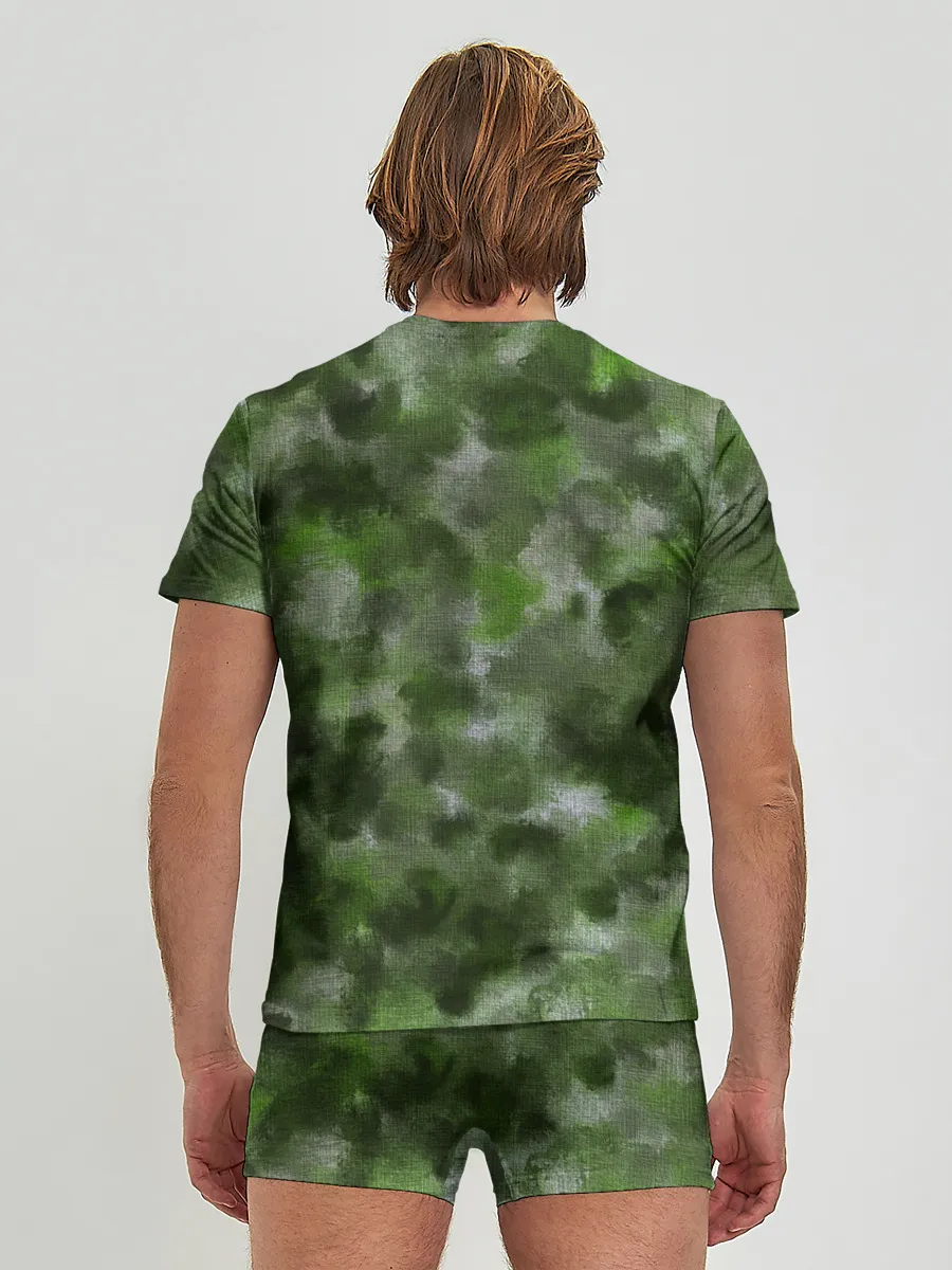 Мужские трусы с футболкой / Canvas Green Camo