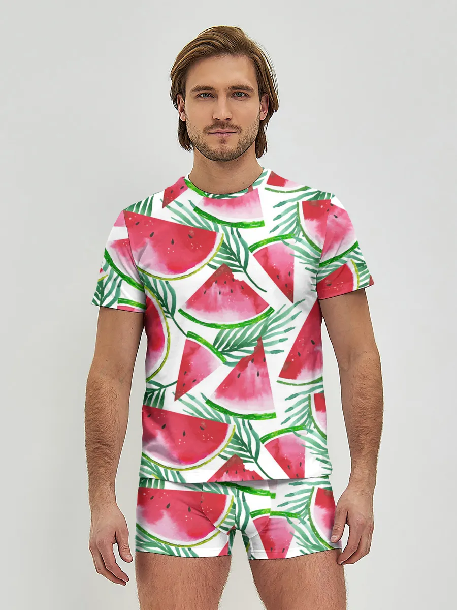 Мужские трусы с футболкой / Арбузное настроение