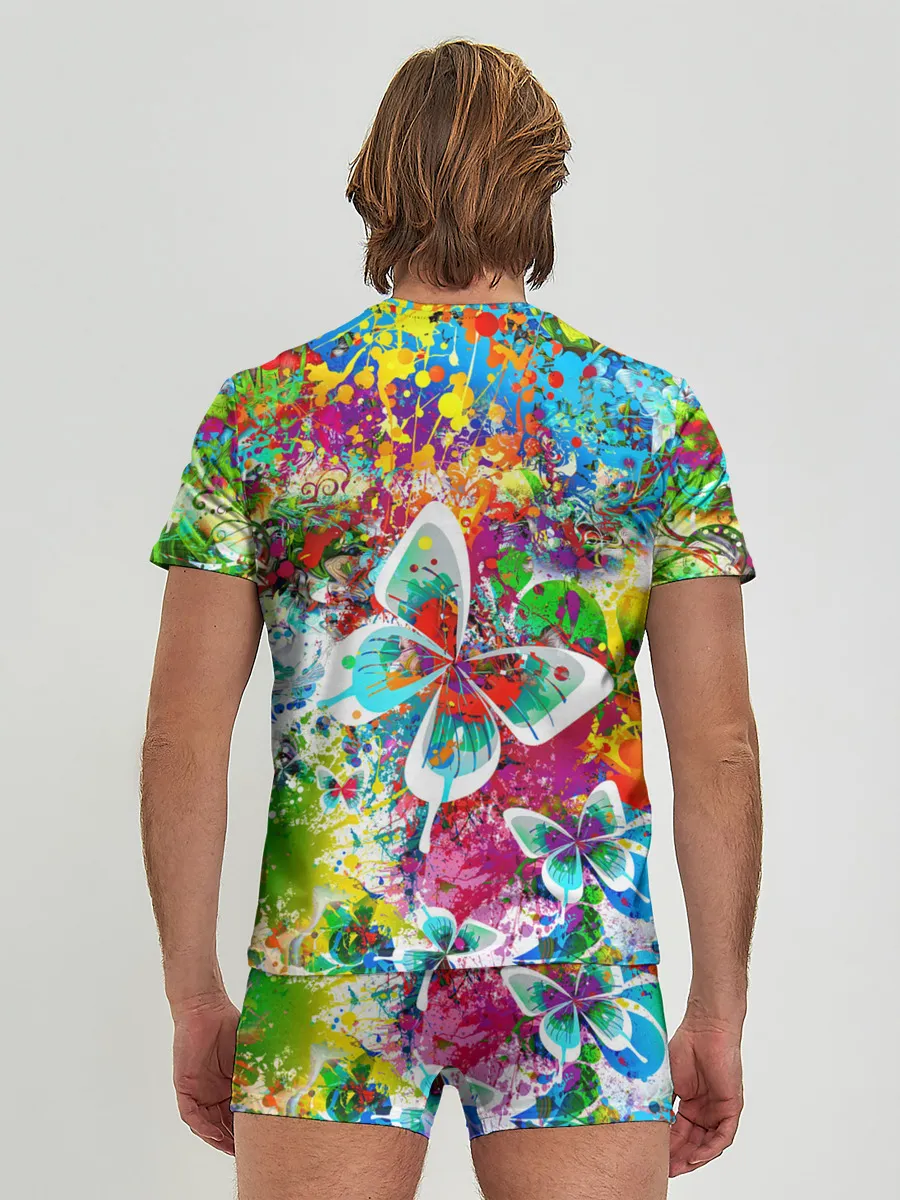 Мужские трусы с футболкой / ЯРКИЕ КРАСКИ