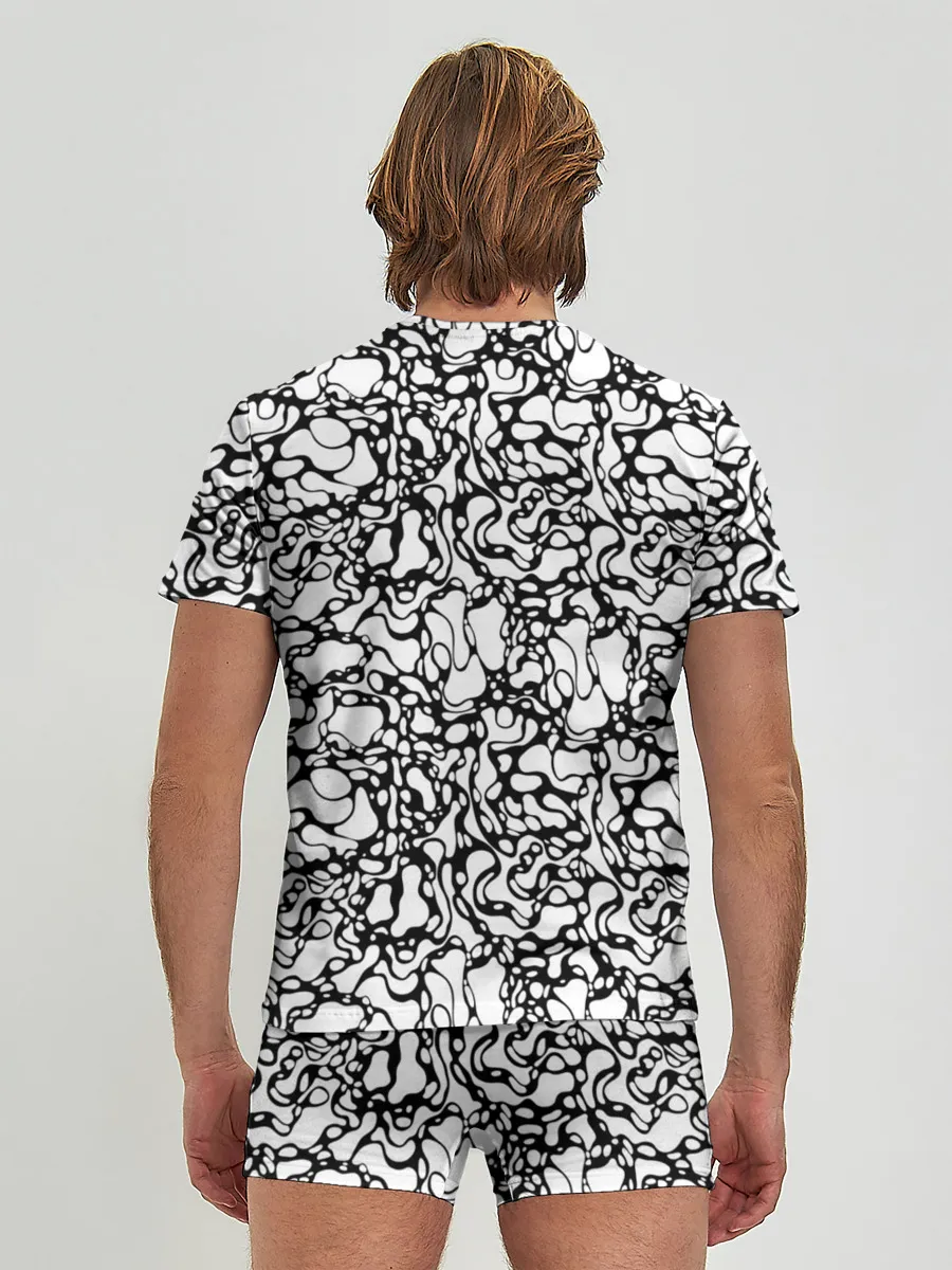 Мужские трусы с футболкой / Абстрактная жидкость