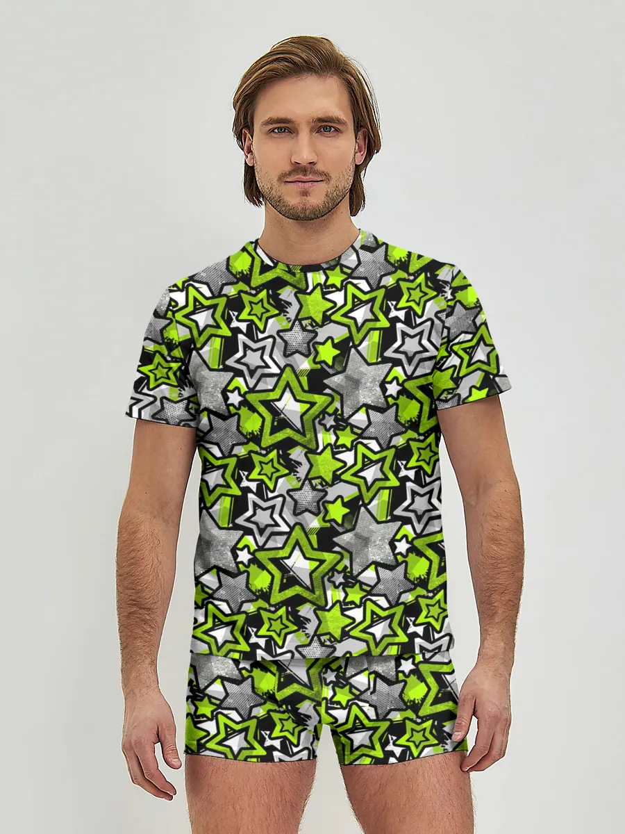 Мужские трусы с футболкой / 3D звездочки