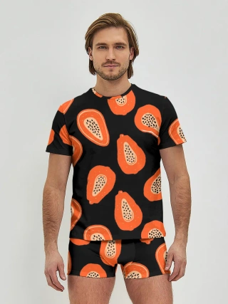 Мужские трусы с футболкой / Папайя