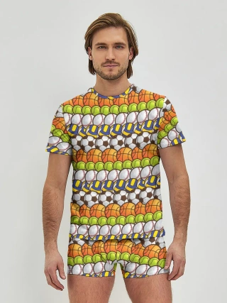 Мужские трусы с футболкой / Спорт с мячом