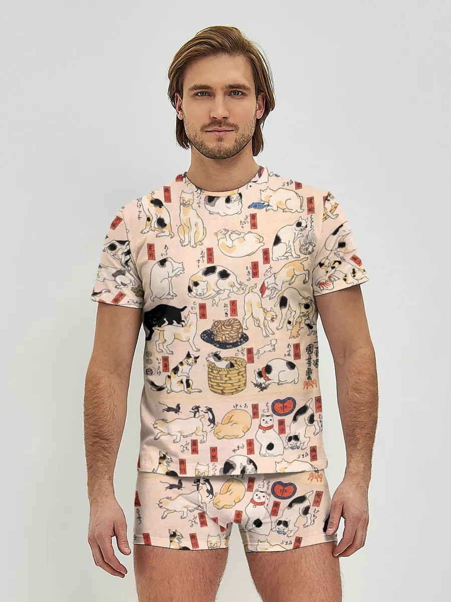 Мужские трусы с футболкой / Kuniyoshi Cats