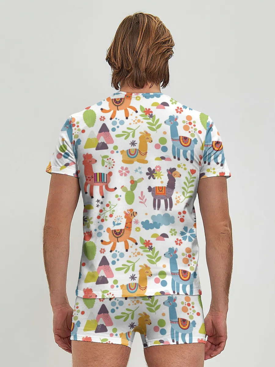 Мужские трусы с футболкой / Ламы